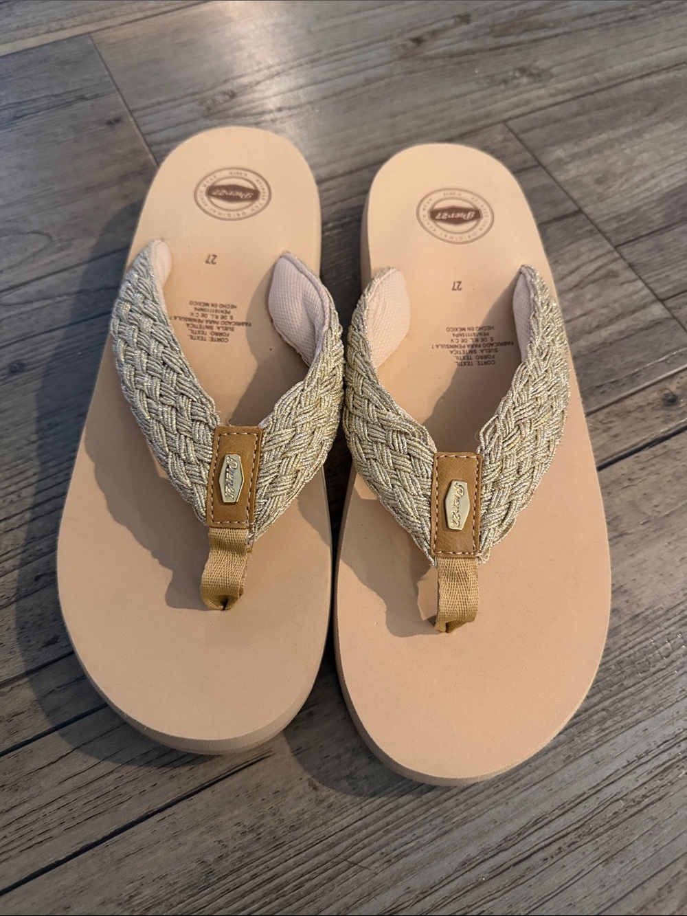 Braided Beige Thong Sandals for Women - Neutral Summer Flip Flops